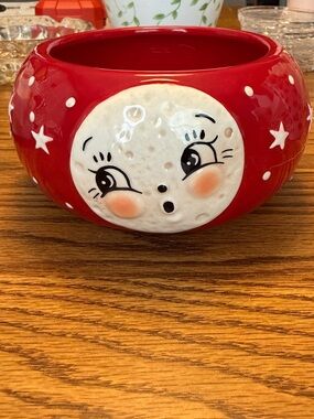 Johanna Parker Red Ceramic Luna Bowl -  Patriotic